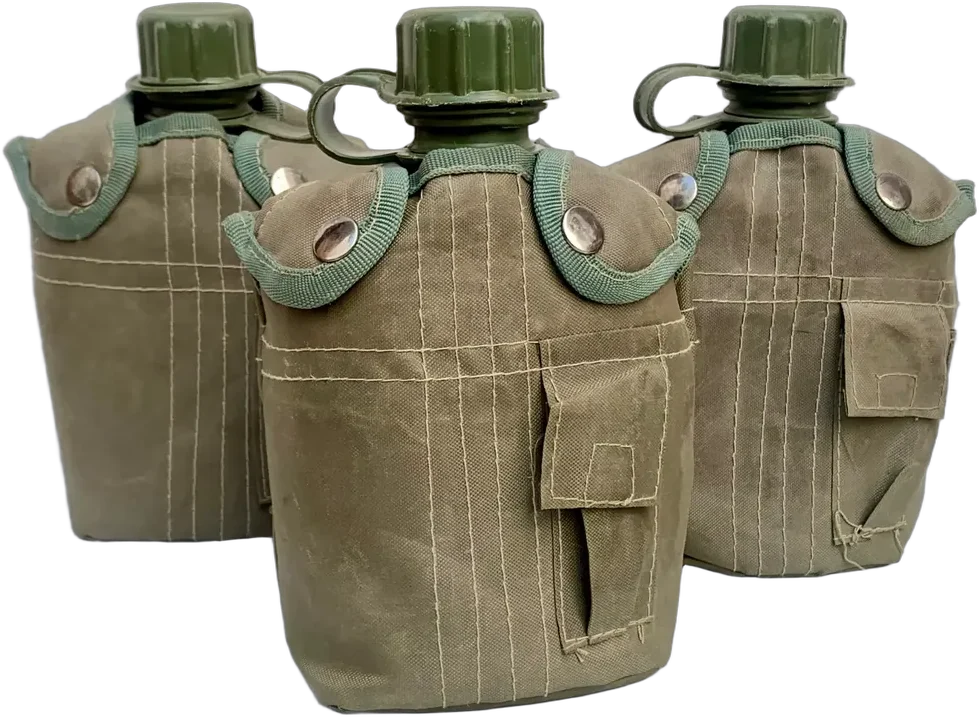 Vintage Lote Cantimploras Estilo Militar Campismo Verde