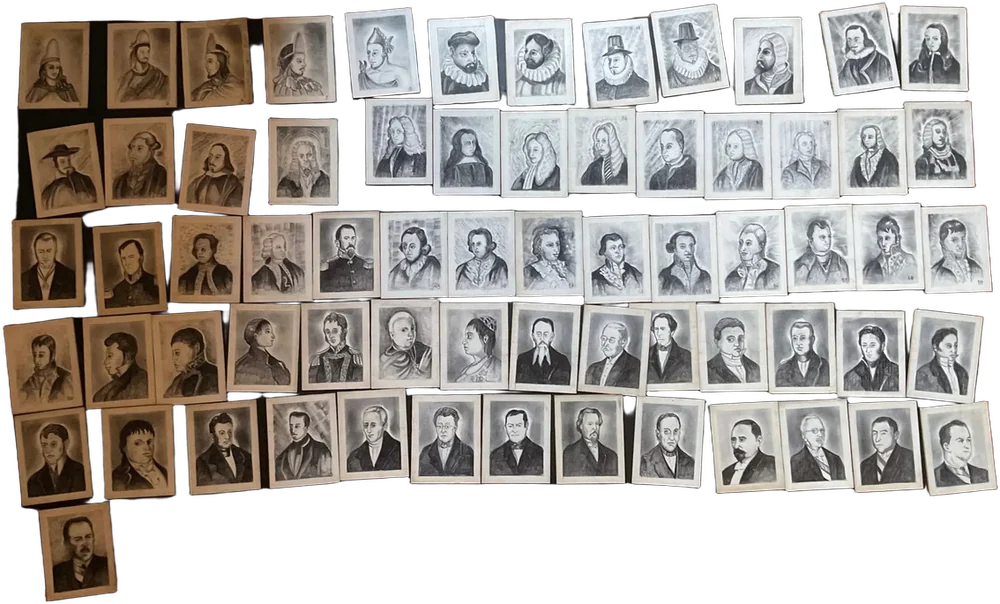 Antiguas Tarjetas Gobernantes De Mexico A Lápiz — imagen 1