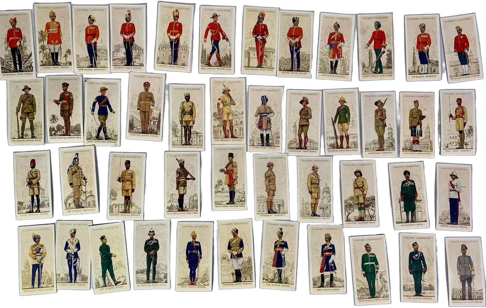 Antiguas Tarjetas Uniformes Militares Imperio Británico
