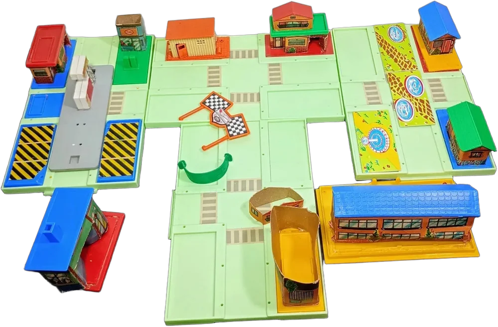 Set Ciudad Y Estación Matchbox Usado Incompleto Vintage Multicolor