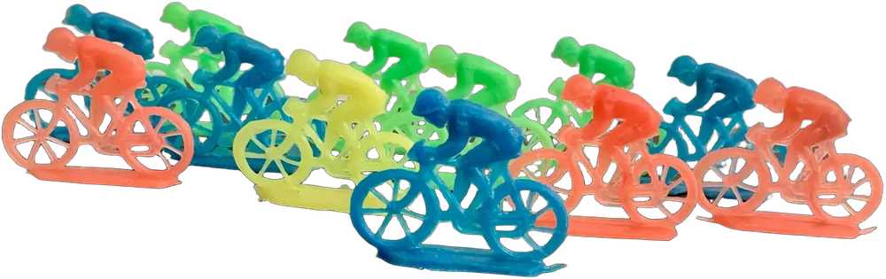 Antiguas Figuritas Ciclista Plástico Bootleg Chicas — imagen 1