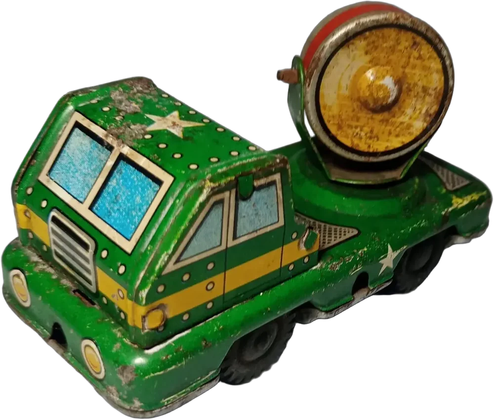Antiguo  Camioncito Con Reflector Lámina Japones — imagen 1