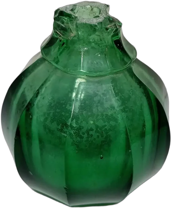 Antigua Botella De Perfume Cristal De Murano Verde(roto) Verde