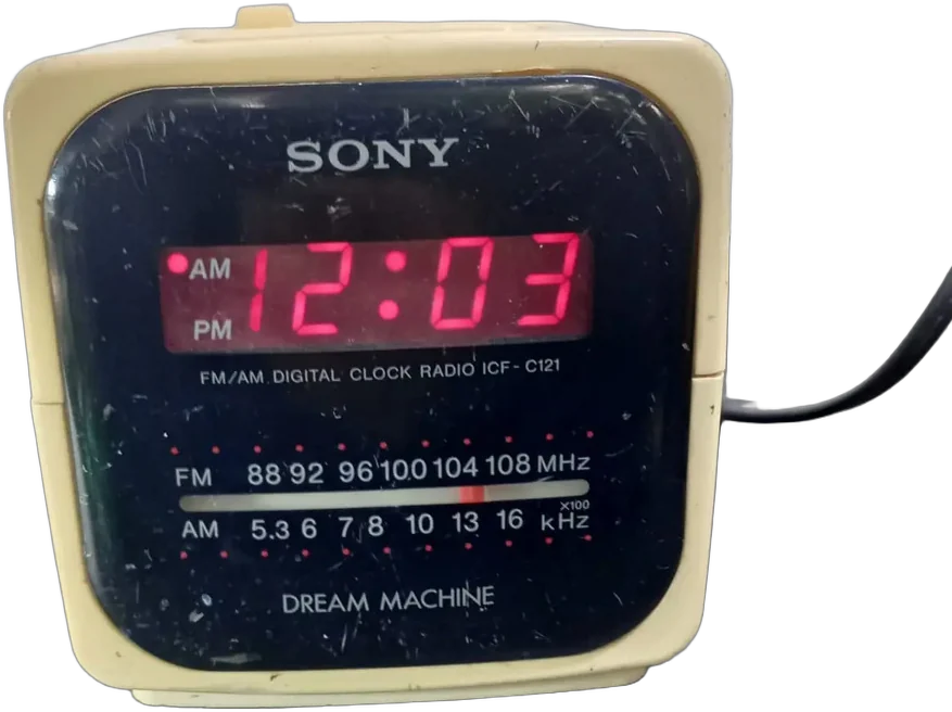Vintage Radio Despertador Sony Dream Machine Blanco