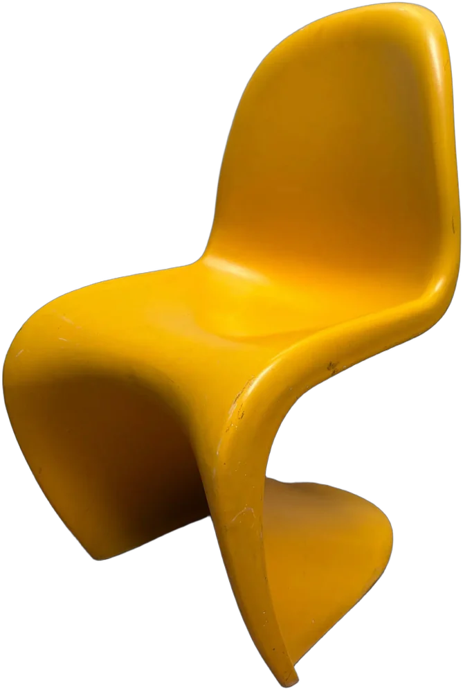 Vintage Silla Estilo Panton De Herman Miller Amarillo