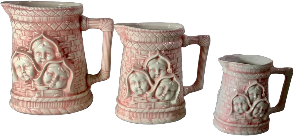Jarras. Cremeras Porcelana Rosa Vintage Holanda Rosa Claro