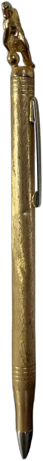 Antiguo Portaminas Mujer Y Boliche Sport King Coleccionable Dorado