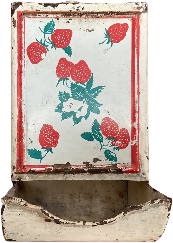 Vintage Porta Cerilla Para Cocina Strawberry 50s