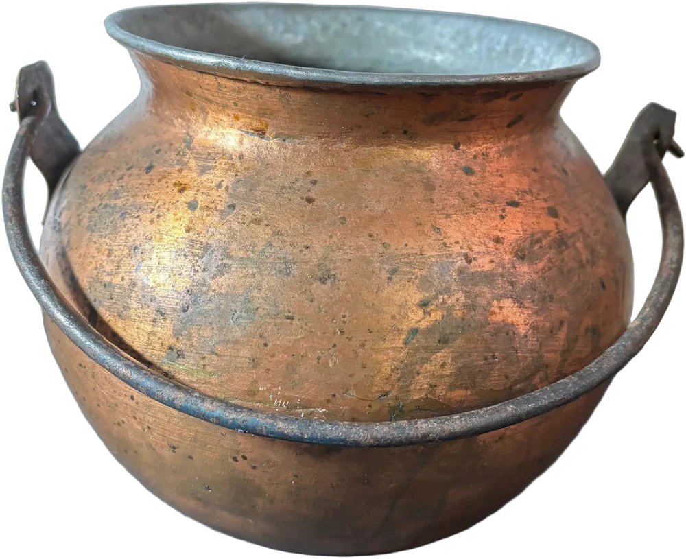 Antigua Olla O Caldero De Cobre