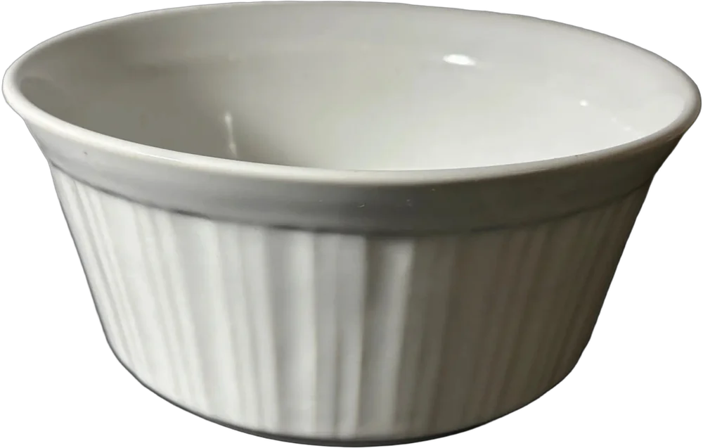 Tazón Cerámica Ánfora 21 Cm Para Hornear 9.5 Cm Blanco