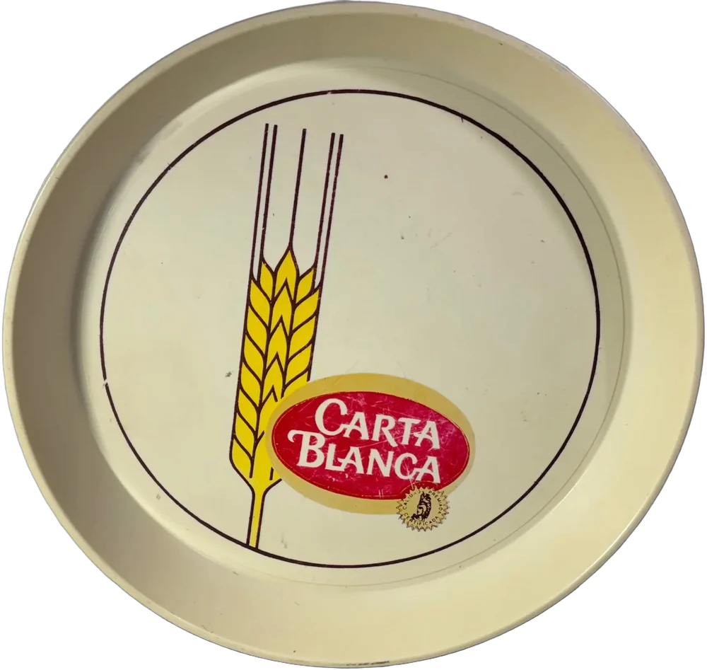 Vintage Charola Carta Blanca Pvc