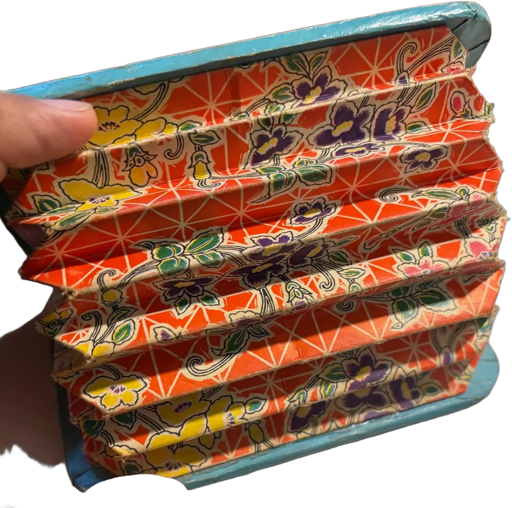 Antiguo Juguete Acordeón De Carton