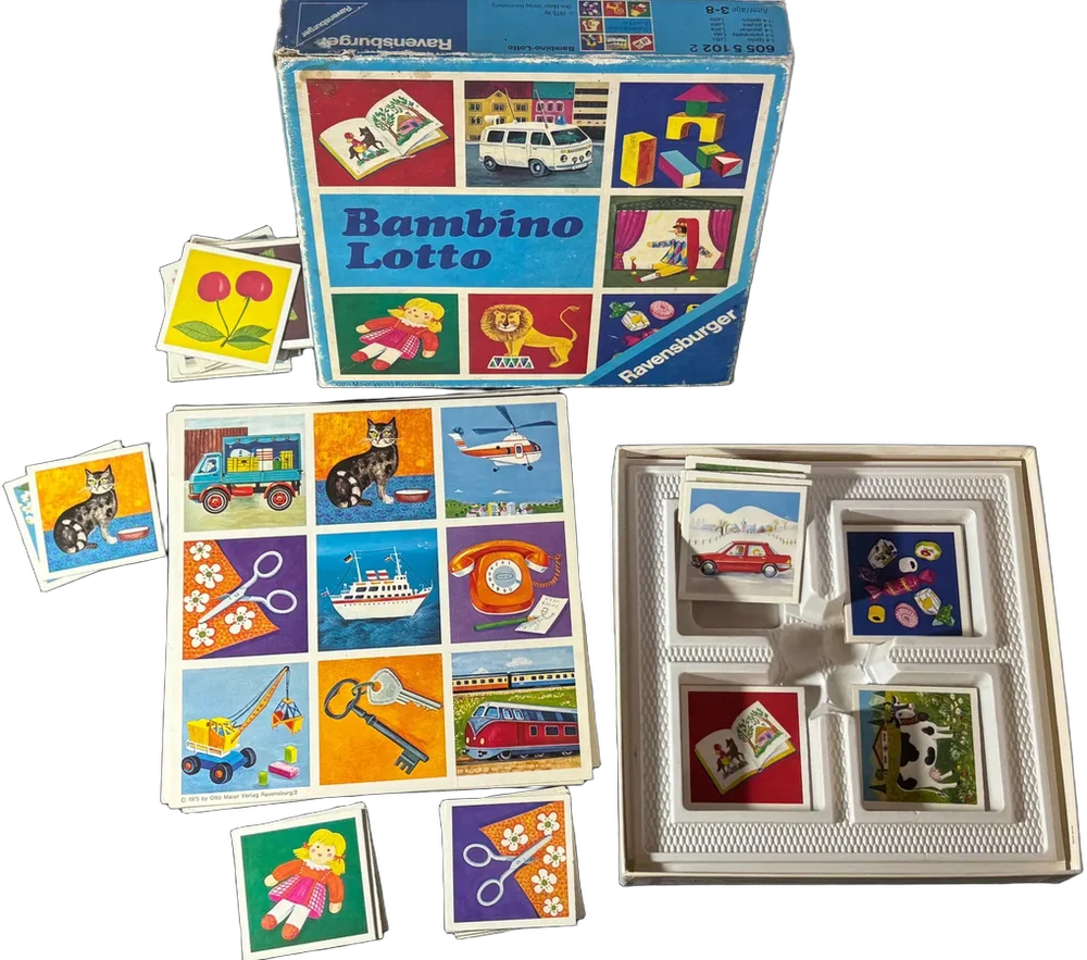 Vintage Juguete Educativo Lotería Infantil Bambino Lotto