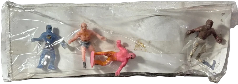 Vintage 4 Luchadores Mexicanos Bootlegs 6 Cm