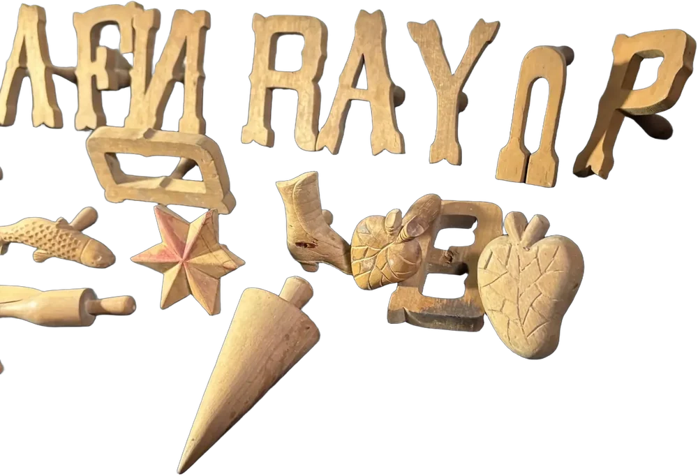 Antiguas Letras Y Objetos Didáctico Infantiles Victorianos — imagen 1