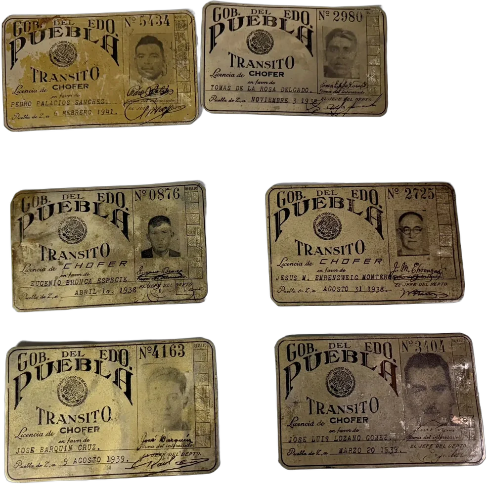 Lote Antiguas Placas De Conducir