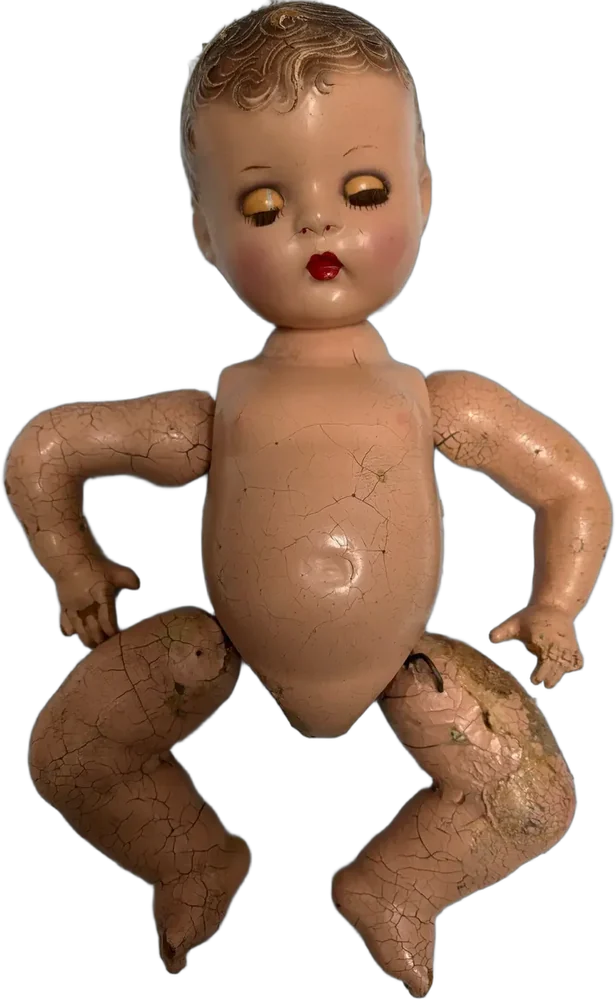 Antiguo Muñeco Bebé Aserrin Restaurar Piezas Mediano — imagen 1