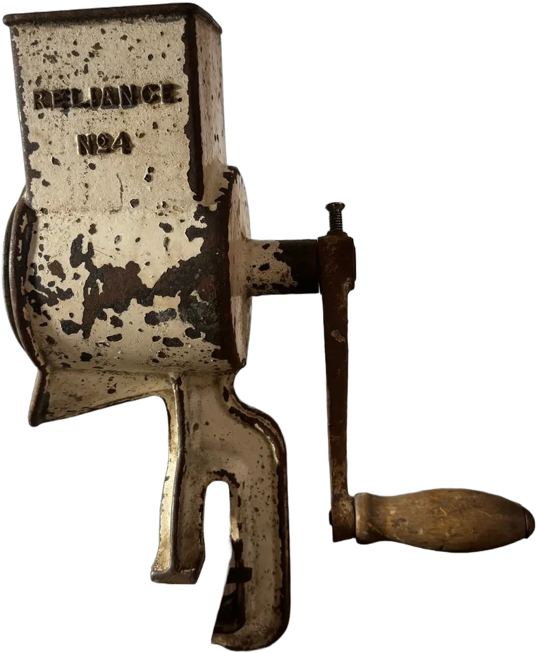 Antiguo Rallador Reliance No. 4 De Hierro Fundido Blanco