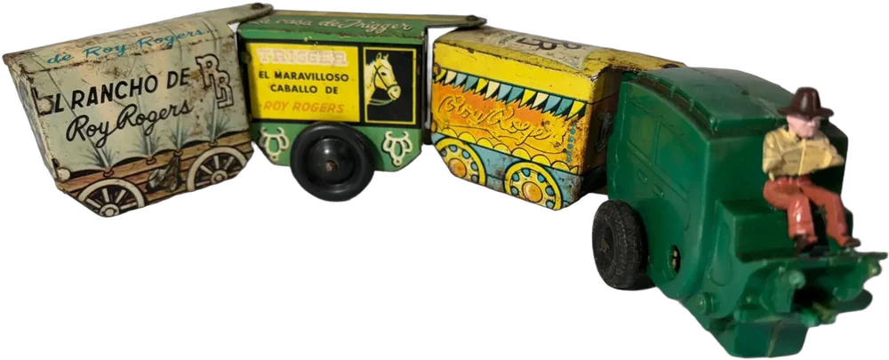 Antiguo Carro Con Vagones Roy Rogers Marx Co. Restaurar Roy Rogers — imagen 1