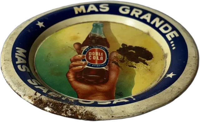 Vintage Charolita De Metal Publicitaria Doble Cola