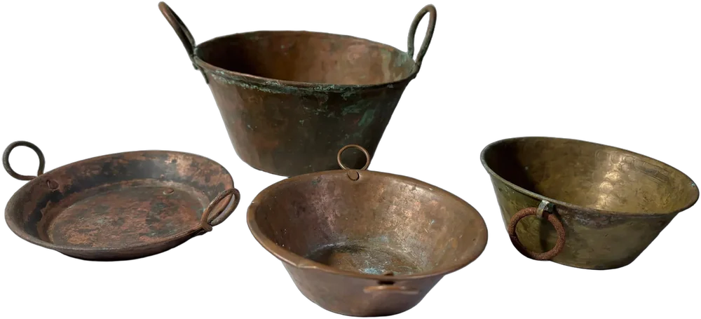 Lote De Mini Casos Antiguos De Cobre Y Latón — imagen 1