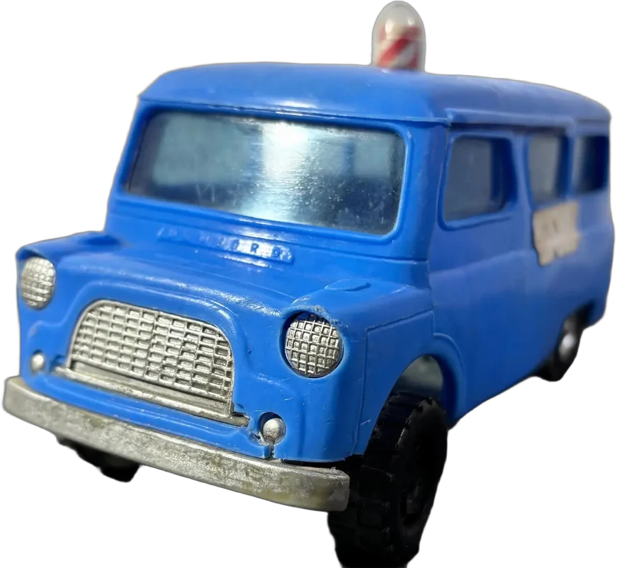 Vintage Camioneta De Policía Bedford Con Detalles Azul
