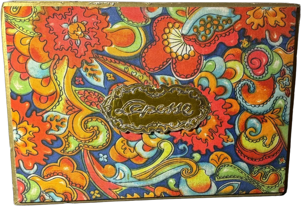 Vintage Cajita Decorada Estilo Bohemio Laprosse Multicolor Bohemio