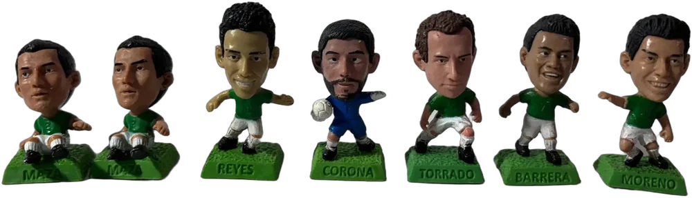 Lote Figuras Cabezonas Tri México Vintage (7 Pzas)