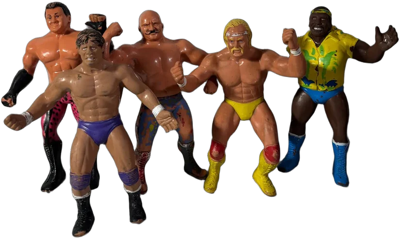 Lote 5 Figuras Wrestling Vintage Wwf Titan Sports 1984