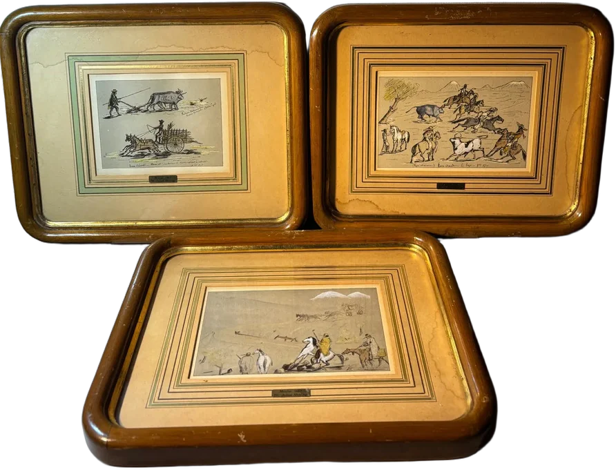 Lote De 3 Grabados Antiguos México 1857 Dr. Julius Shiving