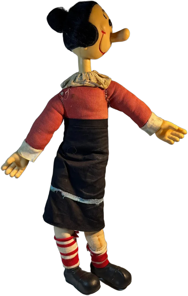 Muñeca Antigua Popeye Oliva De Trapo Y Plástico — imagen 1