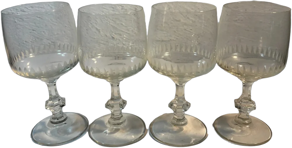 Juego De 4 Copas De Vino Cristal 12cm Agua