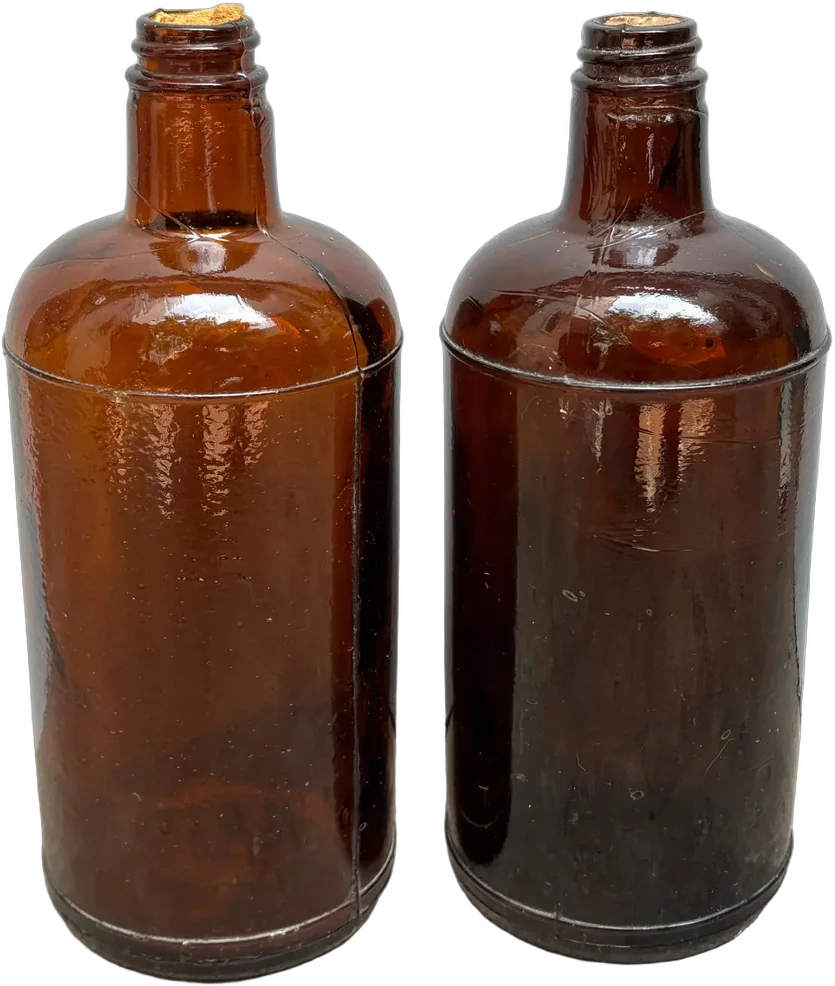 Botellas Boticario Base Gruesa Y Cuello Largo Ámbar Ámbar