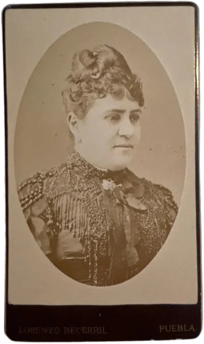 Antigua Fotografía De Mujer De Lorenzo Becerril 10x6 Cm — imagen 1