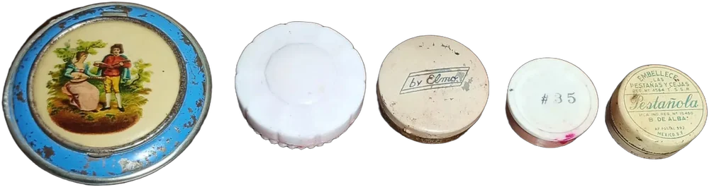 Vintage Polveras Lata Baquelita Lote