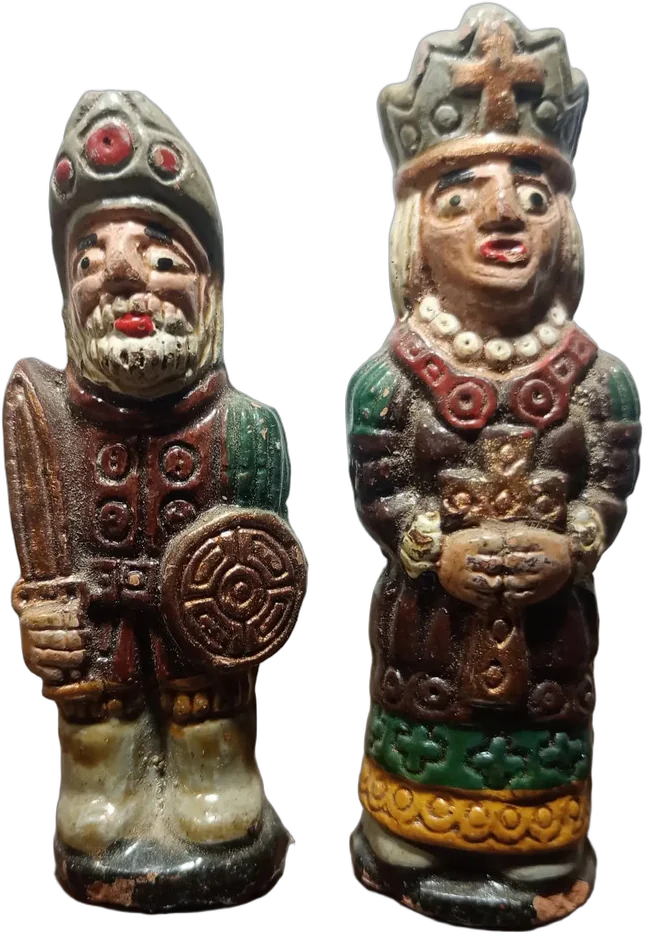 Antiguaa Figuras De Terracota De Ajedrez Conquistadores Multicolor (verde, Marrón, Amarillo, Beige, Rojo)