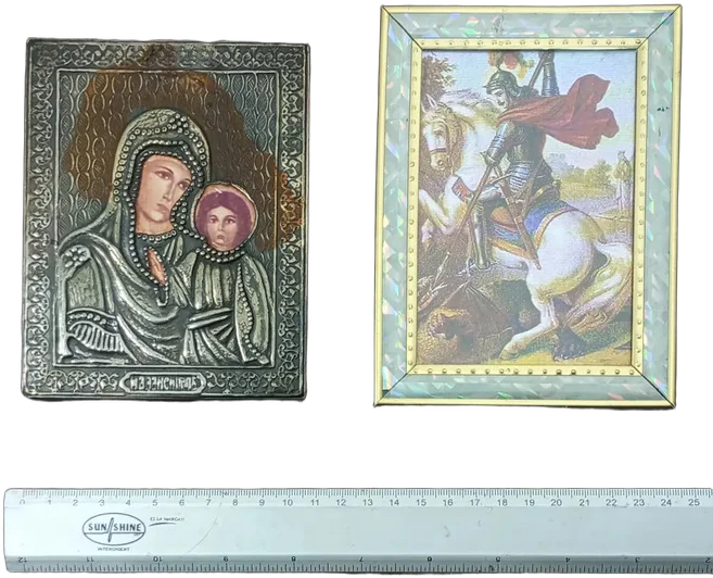 Vintage Retablos O Cuadros Religiosos Lote San Jorge