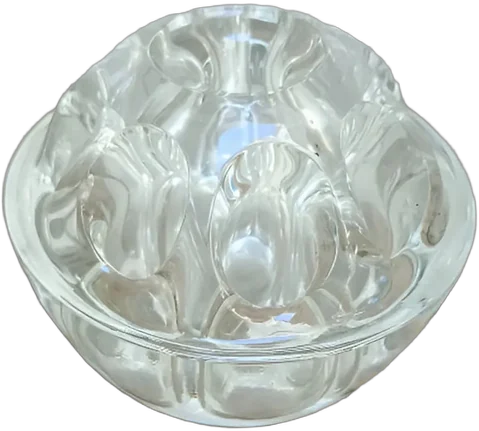 Antigua Rana Para Tallos De Flores Cristal De Bohemia — imagen 1