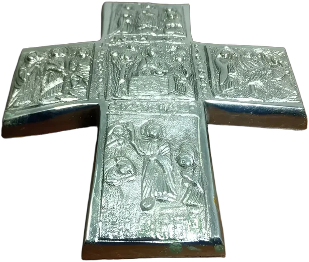 Antigua Cruz Rusa De Aluminio Sólida Para Colgar