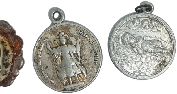 Antiguo Lote De Medallas Religiosas Varios Modelos
