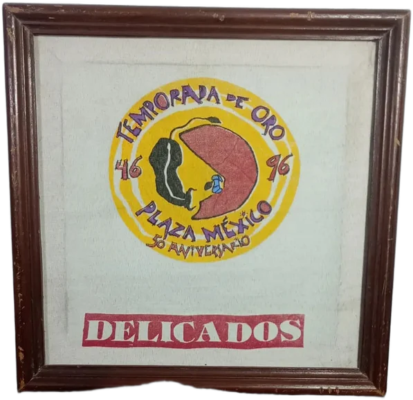 Cartel Enmarcado Temporada De Oro Aniversario Plaza México Toros