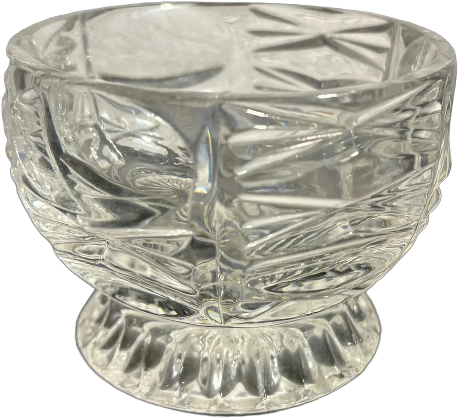 Vintage Dulcero De Cristal Cortado Waterford Pesado 8 Cm