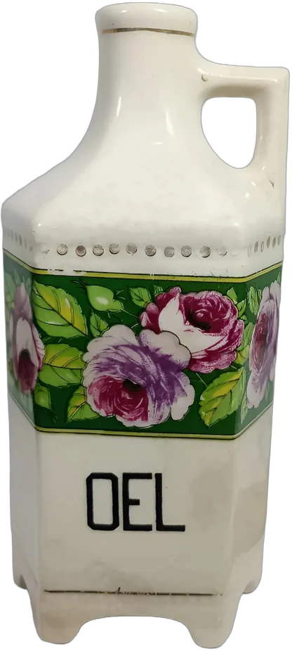 Frasco Antiguo Oel Porcelana Alemana 1920s Vintage