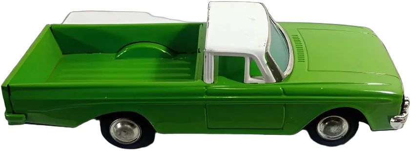 Antiguo Pickup De Hojalata Verde Made In Japan