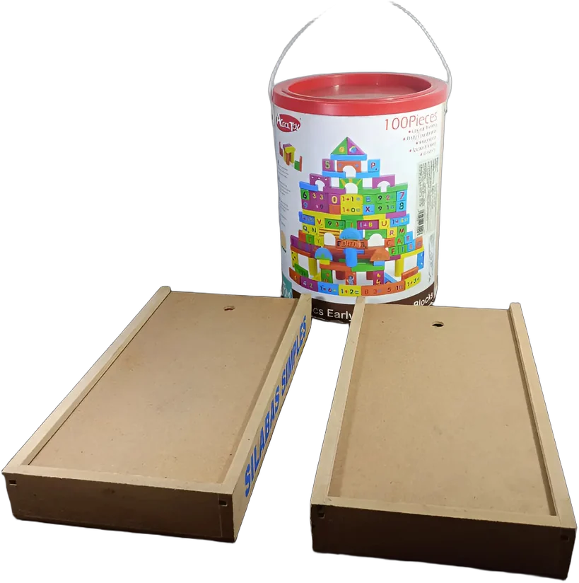 Vintage Kit Educativo Sílabas Y Bloques 100 Piezas
