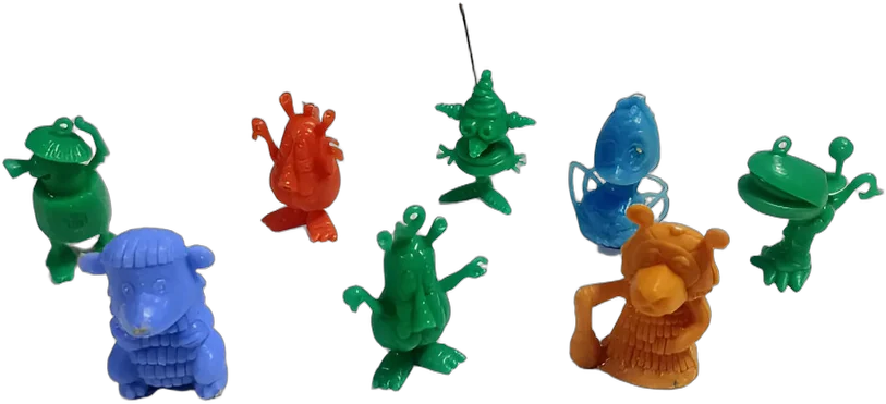 Lote 8 Monstruos Plástico Vintage Años 90