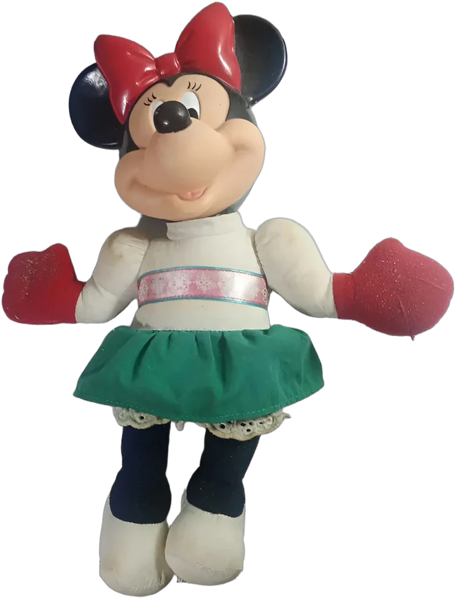 Vintage Muñeca Minnie Mouse Disney Cabeza Vinil 33 Cm — imagen 1