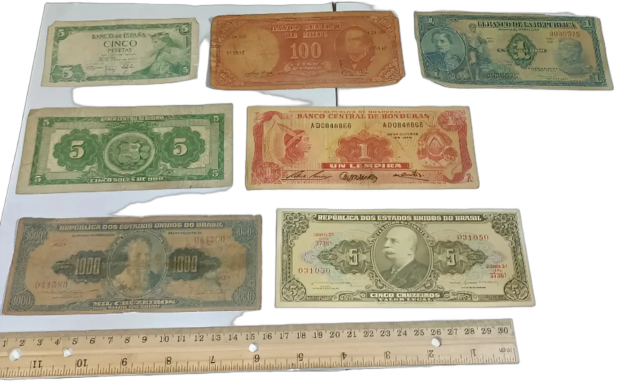 Lote Billetes Antiguos Latinoamericanos Siglo Xx