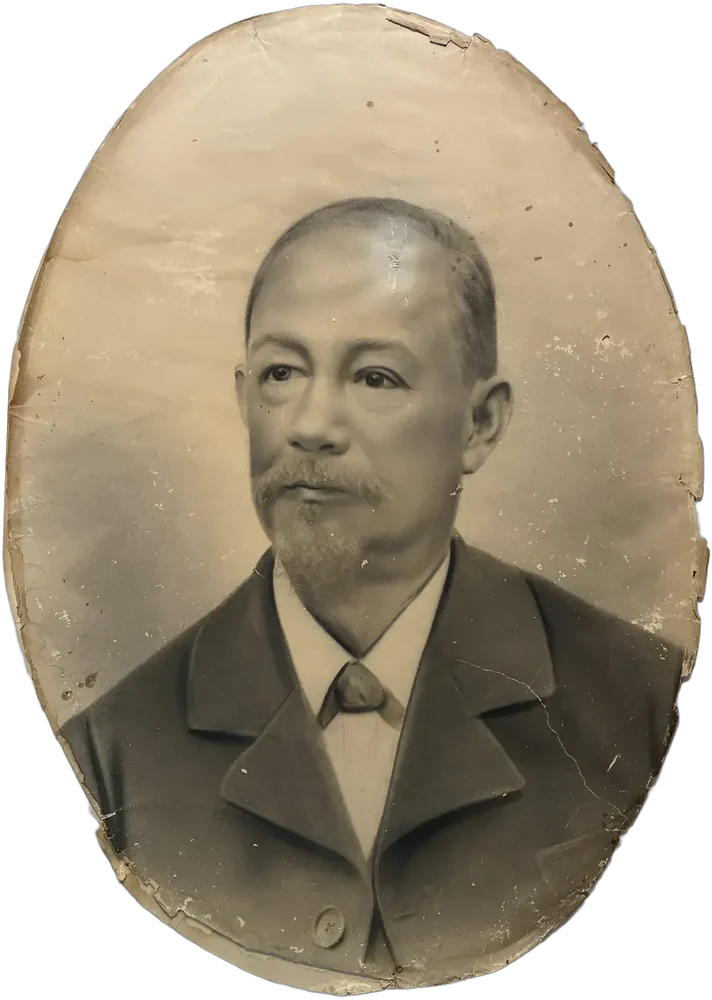 Antigua Fotografía Hombre Siglo Xix Formato Ovalo Grande — imagen 1