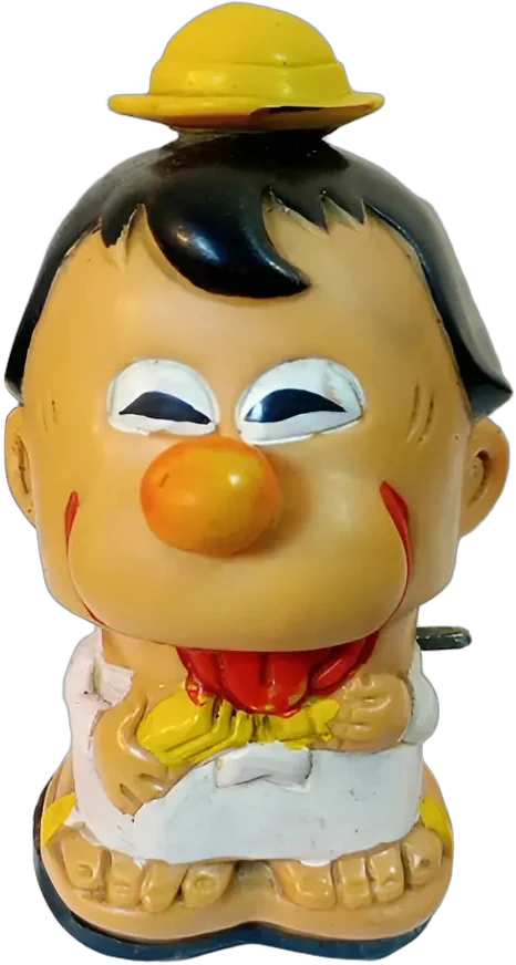 Vintage Muñeco A Cuerda Plástico Sombrero